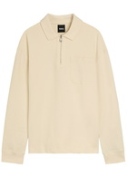 Boss Half-zip Cotton-blend Sweatshirt Beige
