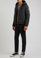 Canada Goose Lodge Black Hooded Feather-light Shell Jacket