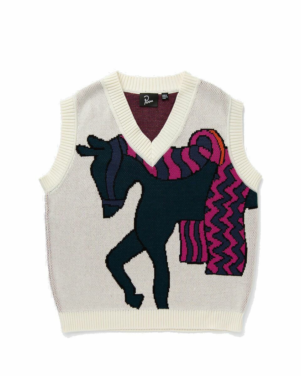 Photo: By Parra Knitted Horse Knitted Spencer Beige - Mens - Zippers & Cardigans