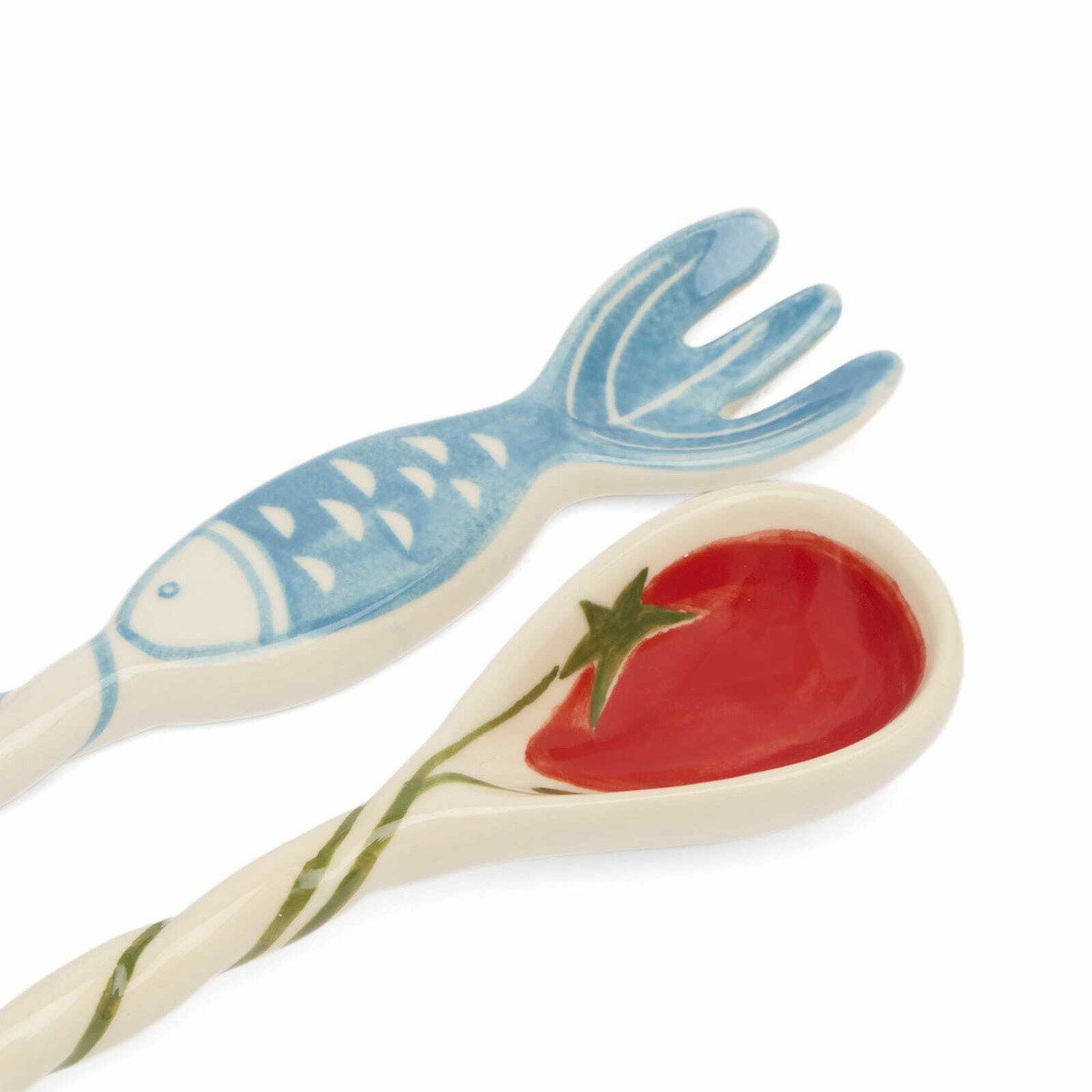Damson Madder Women's Ceramic Salad Servers in Multi 