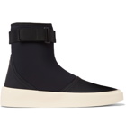 Fear of God - Leather-Trimmed Neoprene High-Top Sneakers - Black