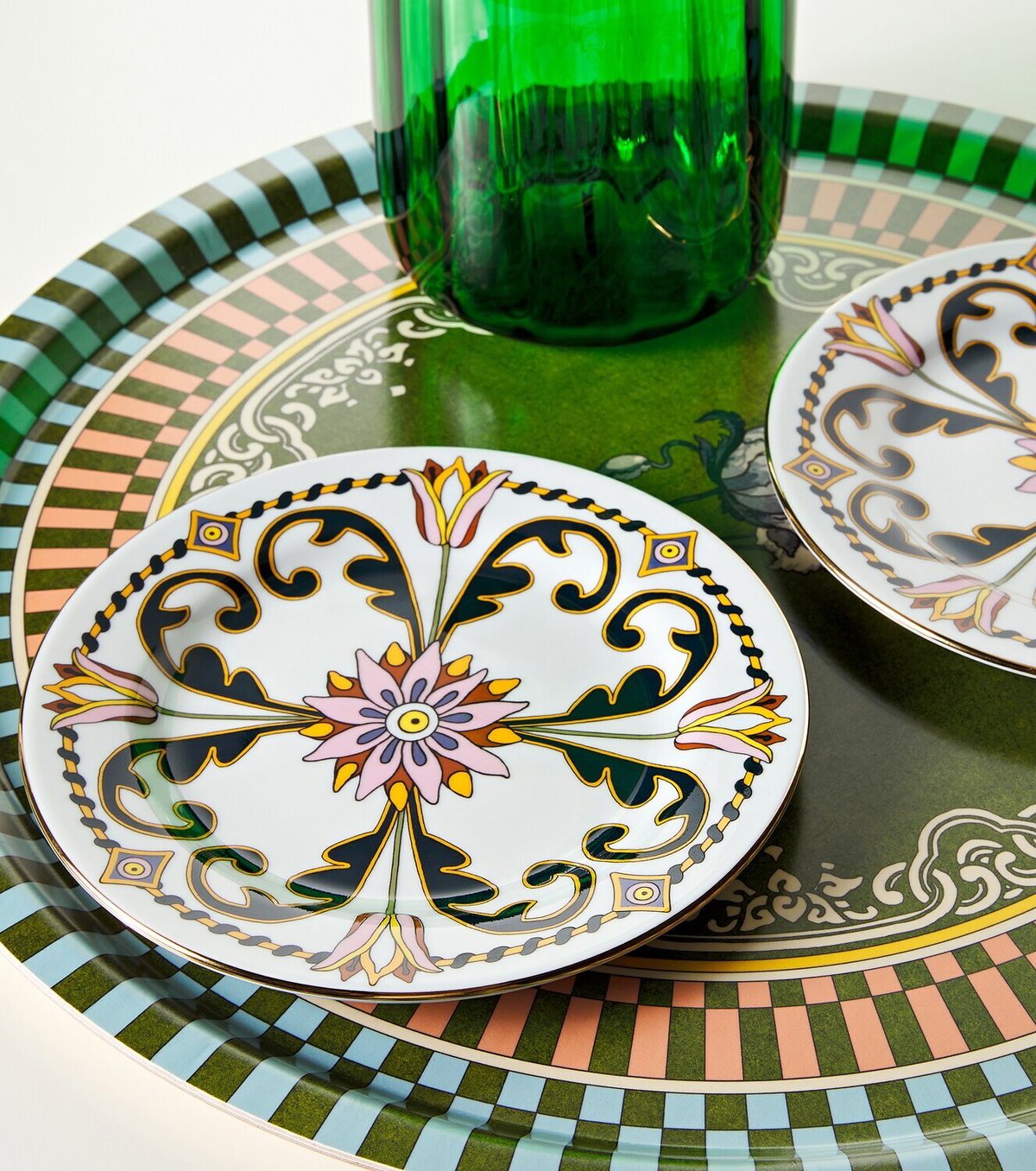 La DoubleJ Tyrrhenia Tulyps set of 2 porcelain dessert plates