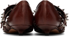 ABRA Brown Kitten Spike Ballerina Heels