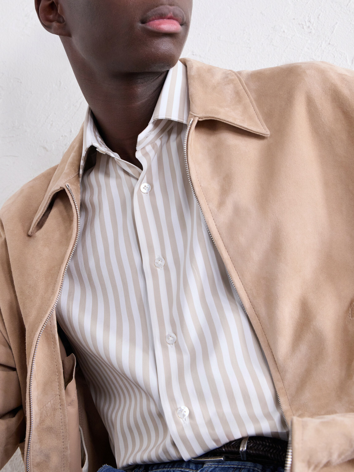 De Petrillo - Striped Cotton-Poplin Shirt - White