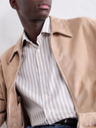 De Petrillo - Striped Cotton-Poplin Shirt - White