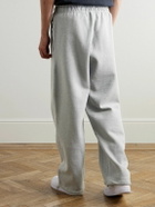 Nike - Straight-Leg Logo-Embroidered Cotton-Blend Jersey Sweatpants - Gray