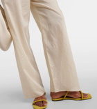 Toteme Monogram cotton-blend wide-leg pants