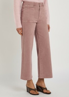 Paige Anessa Cropped Wide-leg Jeans Pink
