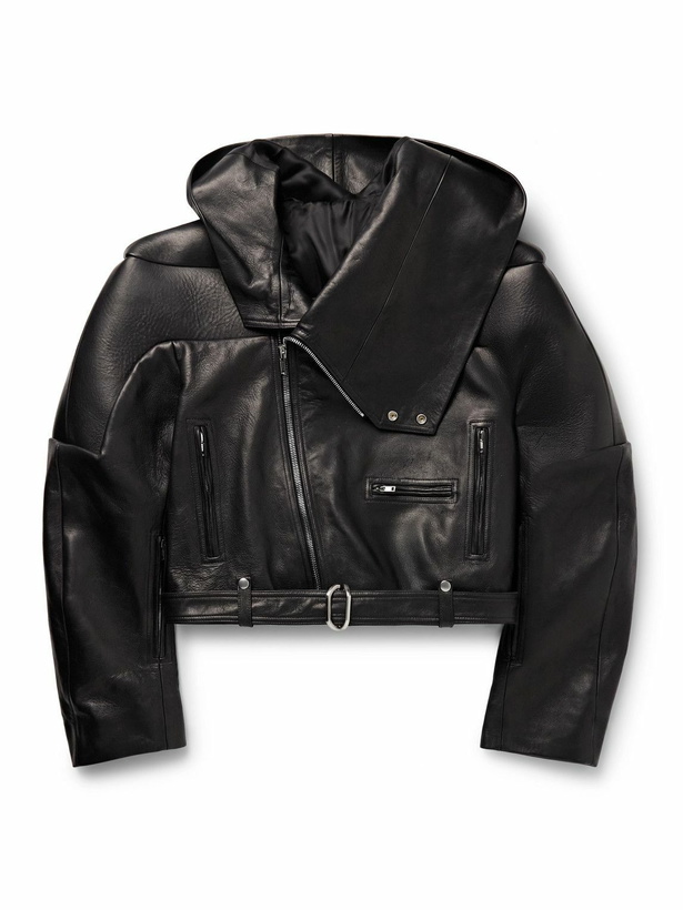 Rick Owens Rotterdam Leather Jacket Black Rick Owens