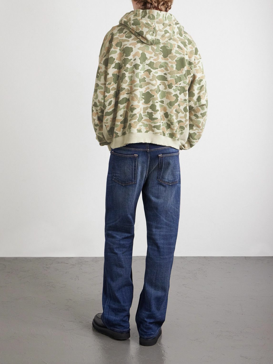 Gallery Dept. - Logo-Print Camouflage Cotton-Jersey Zip-Up Hoodie - Green