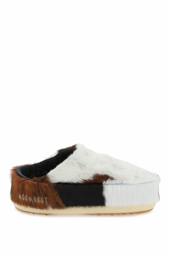 Photo: MOON BOOT no lace pony mules White