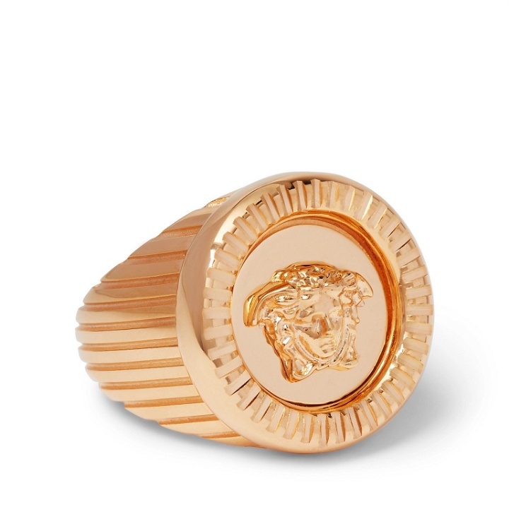 Photo: Versace - Gold-Tone Signet Ring - Gold