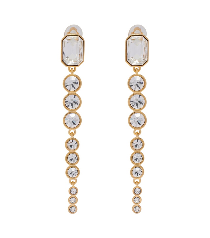 Photo: Oscar de la Renta Crystal-embellished clip-on earrings
