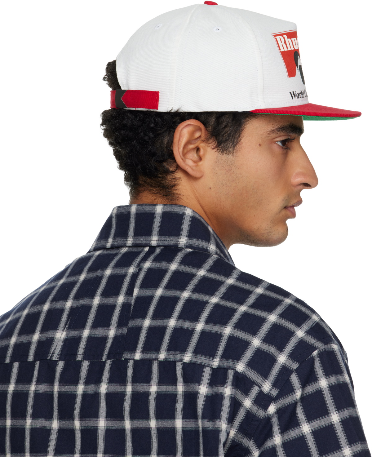 Rhude Red & White 'Rhude' Trophy Racing Cap
