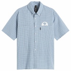 No Problemo Men's Alien-O Print Check Shirt in Blue