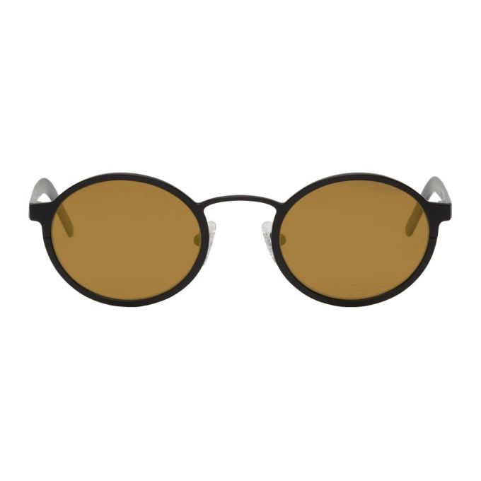 Photo: BLYSZAK Black and Bronze Signature Oval Sunglasses
