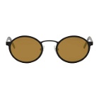 BLYSZAK Black and Bronze Signature Oval Sunglasses