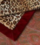 Etro - Leopard-print and paisley throw