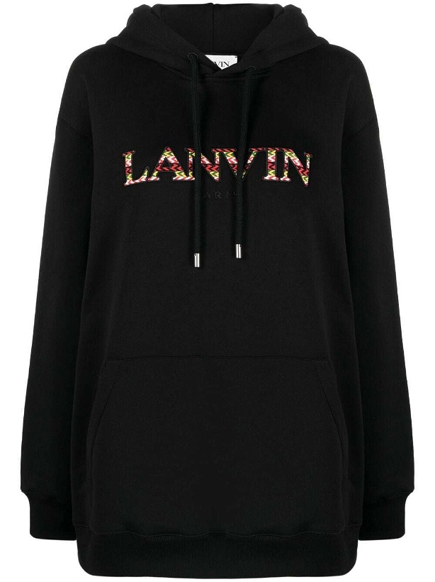 Photo: LANVIN - Logo Oversized Cotton Hoodie