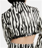 Coperni - Zebra-print cropped blazer
