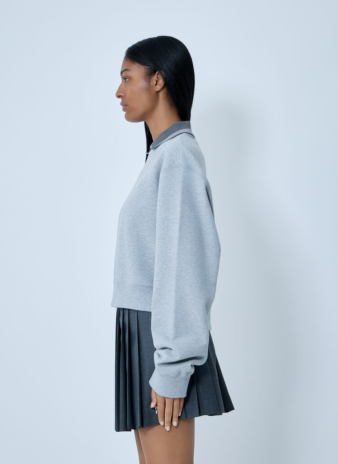 Miu Miu Logo Motif Fleece Sweatshirt