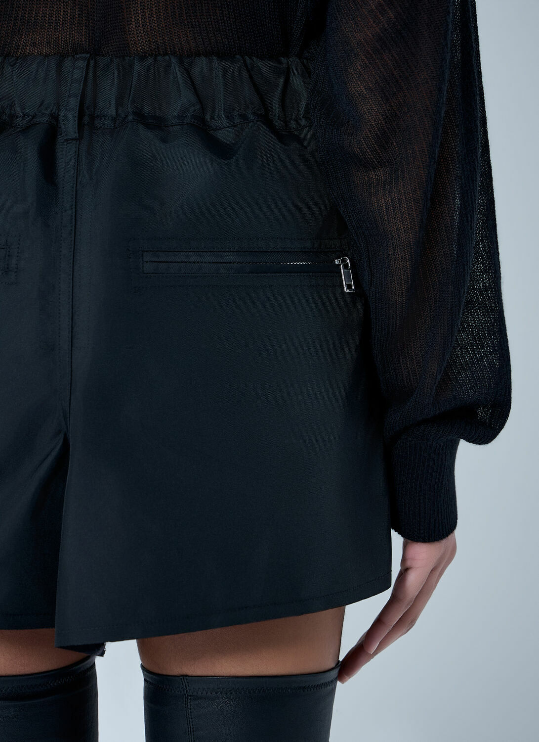 Rick Owens Layered Thigh-High Boot Ensemble