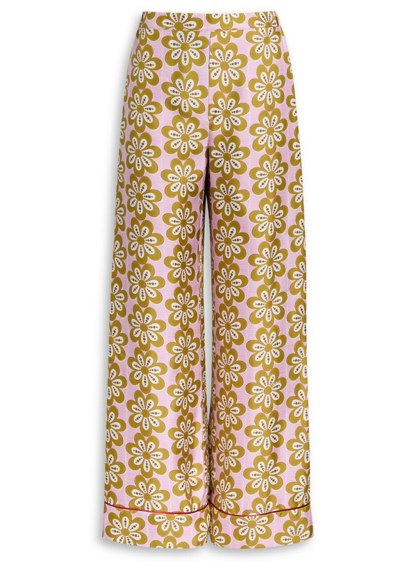 Photo: LA Double J Printed Silk-twill Pyjama Trousers Multicoloured