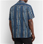 Beams Plus - Camp-Collar Printed Cotton Shirt - Storm blue