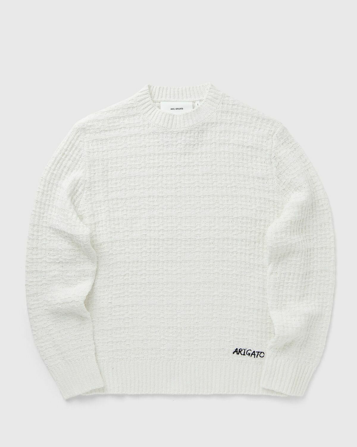 Axel Arigato Grid Sweater White Mens Pullover