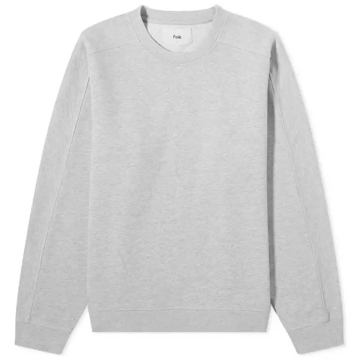 Photo: Folk Men's Prism Sweatshirt in Grey Melange