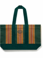 BODE - Parakeet Logo-Embroidered Striped Canvas and Corduroy Tote Bag