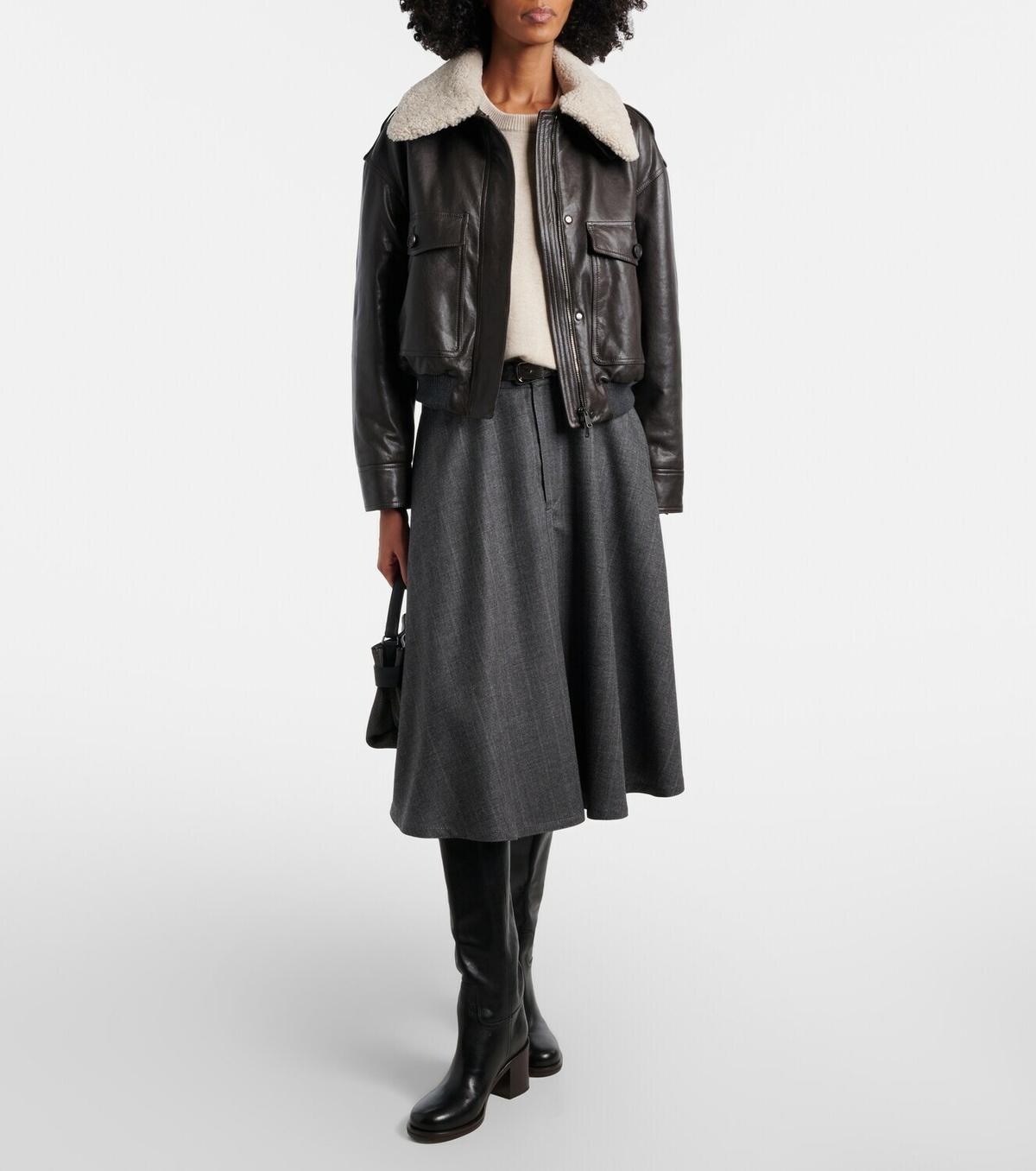 Brunello Cucinelli Virgin wool midi skirt