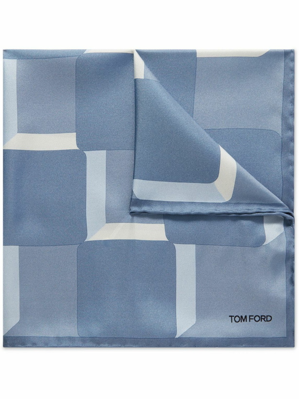 Photo: TOM FORD - Printed Silk-Twill Pocket Square