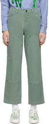 Brain Dead Green Cotton Trousers