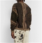 KAPITAL - Textured Cotton-Blend Sweater - Brown