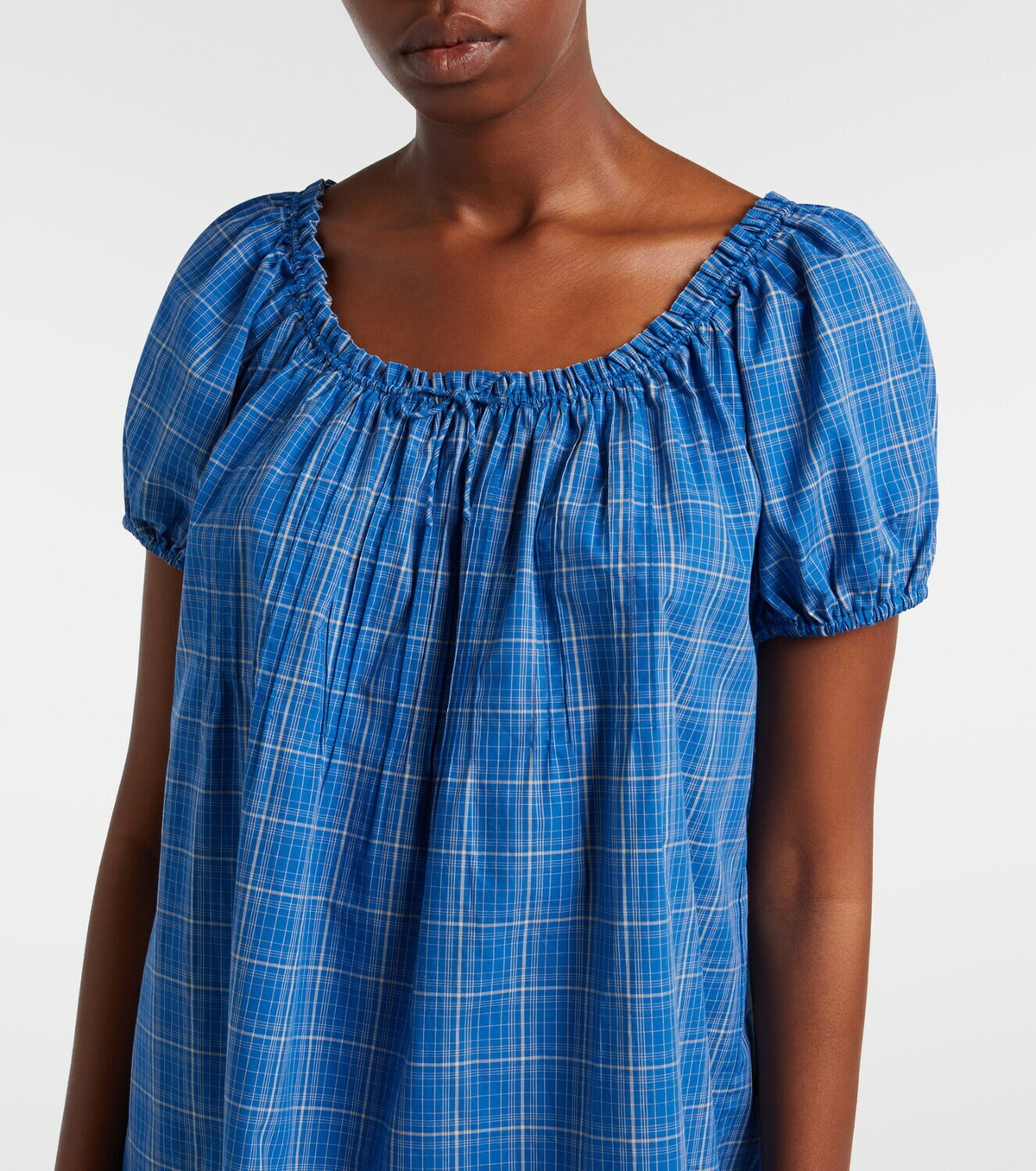 Faithfull Costa plaid cotton minidress