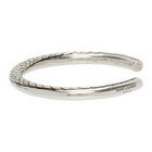 Saint Laurent Silver Small Snake Twist Cuff Bracelet