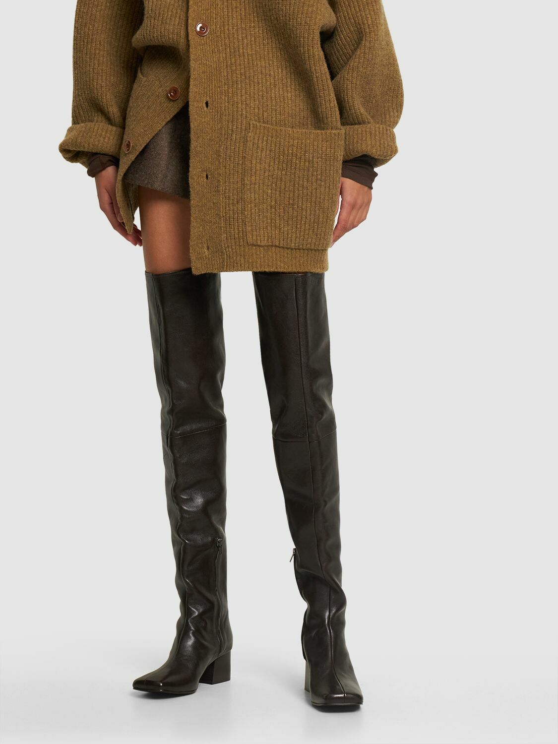 LEMAIRE - 55mm Leather Over-the-knee Boots Lemaire