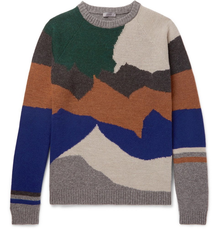 Photo: Lanvin - Intarsia Wool and Cashmere-Blend Sweater - Multi