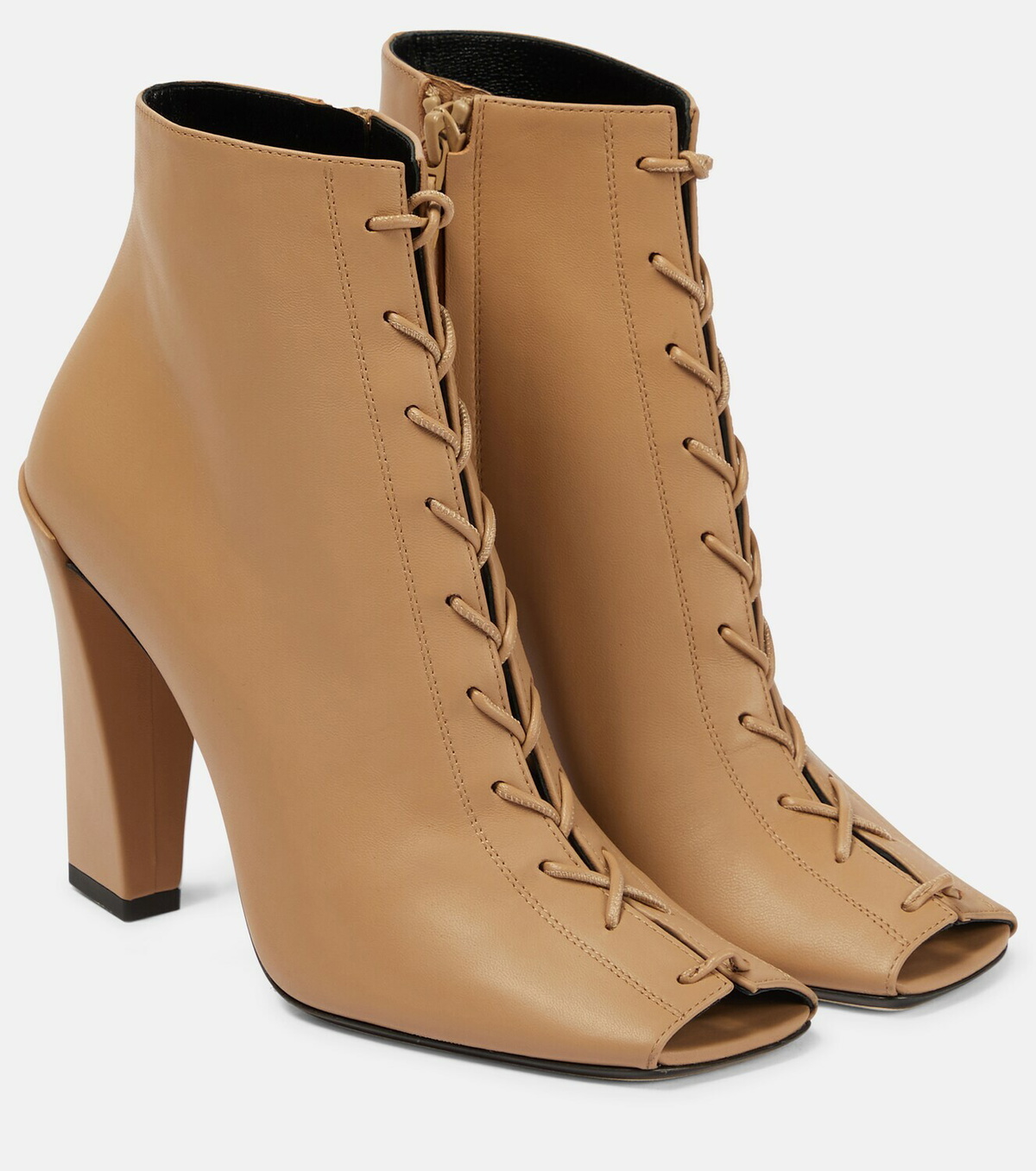 Victoria Beckham Reece lace up leather ankle boots Victoria Beckham