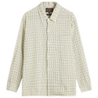 Beams Plus Men's Gunclub Mesh Button Down Shirt in White