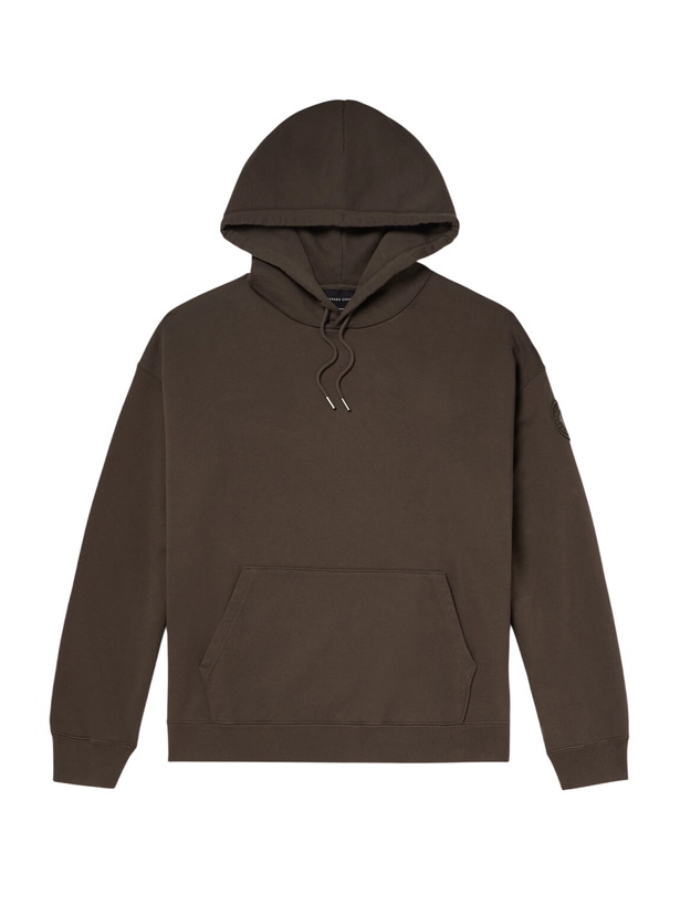 Photo: Canada Goose - Rove Logo-Appliquéd Cotton-Jersey Hoodie - Brown
