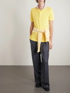 TOM FORD - Slim-Fit Lyocell and Cotton-Blend Piqué Polo Shirt - Yellow