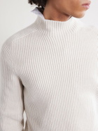 Brunello Cucinelli - Ribbed Cashmere Rollneck Sweater - Neutrals
