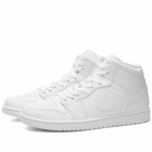 Air Jordan Men's 1 Mid Sneakers in White
