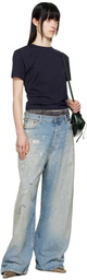 Acne Studios Navy Regular Fit T-shirt