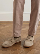 Officine Creative - Kent Suede Penny Loafers - Neutrals