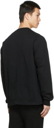 Rick Owens Black Short Crewneck Long Sleeve Sweatshirt