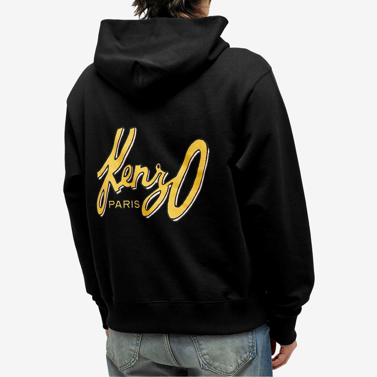 Kenzo Paris Men's Kenzo Archive Logo Popover Hoodie in Black Kenzo