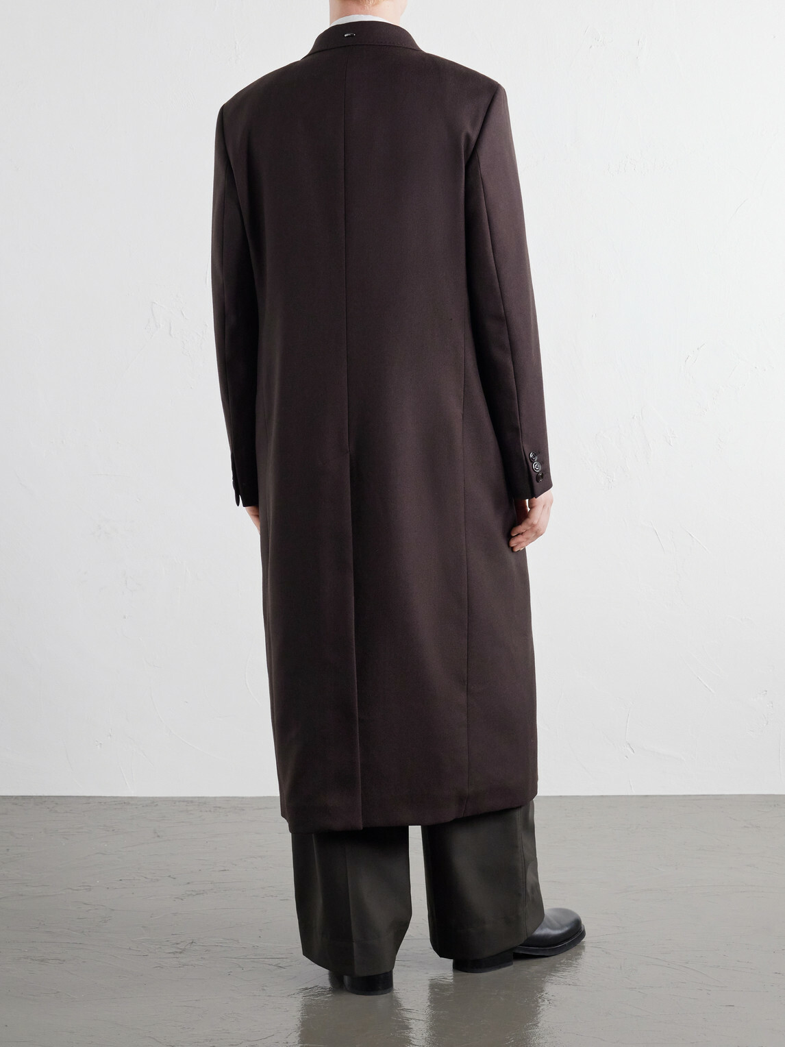 Our Legacy - Extended Whale Double-Breasted Virgin Wool-Twill Coat - Brown